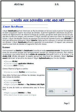 L ACCÈS AUX DONNÉES AVEC ADO.NET - S.R.