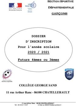 DOSSIER D'INSCRIPTION - Pour l'année scolaire 2020 / 2021 Futurs 4èmes ou 3èmes
