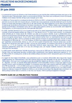 PROJECTIONS MACRO&Eacute;CONOMIQUES - FRANCE 21 juin 2022 - Banque de France