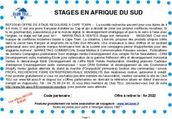 STAGES EN AFRIQUE DU SUD - IJ HDF