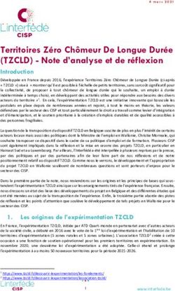 Territoires Zéro Chômeur De Longue Durée (TZCLD) - Note d'analyse et de réflexion - Interfede