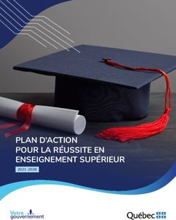 PLAN D'ACTION POUR LA RÉUSSITE EN ENSEIGNEMENT SUPÉRIEUR 2021-2026