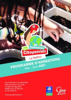 PROGRAMME D'ANIMATIONS - Juin 2021 Le Beffroi - Jouy-le-Moutier