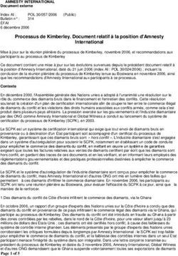 Processus de Kimberley. Document relatif &agrave; la position d'Amnesty International