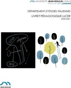 DÉPARTEMENT D'ÉTUDES ITALIENNES LIVRET PÉDAGOGIQUE LLCER 2020-2021 - Faculté des Langues