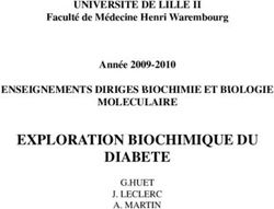 EXPLORATION BIOCHIMIQUE DU DIABETE