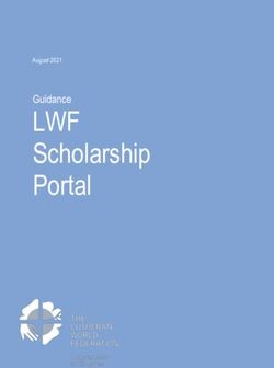 LWF Scholarship Portal - Guidance August 2021