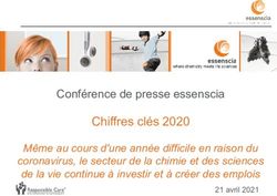 Chiffres clés 2020 Conférence de presse essenscia - Même au cours d'une année difficile en raison du