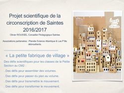 Projet scientifique de la circonscription de Saintes 2016/2017