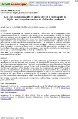 Les jeux communicatifs en classe de FLE à l'université de Béjaia : entre représentations et réalité des pratiques