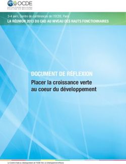 DOCUMENT DE RÉFLEXION - Placer la croissance verte au coeur du développement