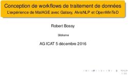 CONCEPTION DE WORKFLOWS DE TRAITEMENT DE DONN&Eacute;ES - L'EXP&Eacute;RIENCE DE MAIAGE AVEC GALAXY, ALVISNLP ET OPENMINTED ROBERT BOSSY AG ICAT 5 D&Eacute;CEMBRE 2016 ...