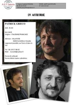 CV ARTISTIQUE - AEP Talents