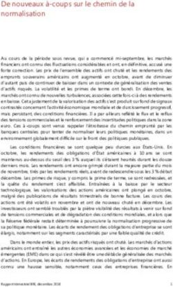 De nouveaux à-coups sur le chemin de la normalisation - BIS