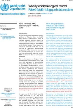 Weekly epidemiological record Relev&eacute; &eacute;pid&eacute;miologique hebdomadaire