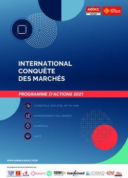 INTERNATIONAL CONQUÊTE DES MARCHÉS - PROGRAMME D'ACTIONS 2021 COSMÉTIQUE, BIEN-ÊTRE, ART DE VIVRE - AD'OCC