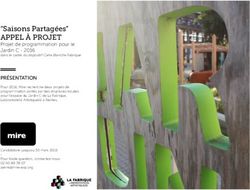 "Saisons Partagées" APPEL À PROJET - Projet de programmation pour le Jardin C - 2016 dans le cadre du dispositif Carte Blanche Fabrique - Mire