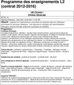 Programme des enseignements L2 (contrat 2012-2016)