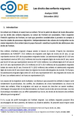 Les droits des enfants migrants - Analyse CODE Décembre 2012