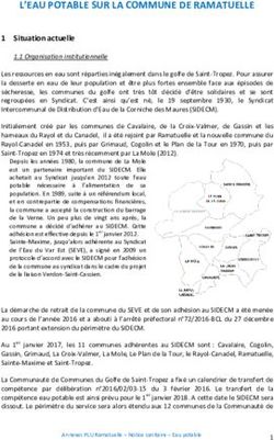 L'EAU POTABLE SUR LA COMMUNE DE RAMATUELLE