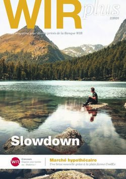 Slowdown Marché hypothécaire - Une brise nouvelle grâce à la plate-forme CredEx - WIR Bank Genossenschaft