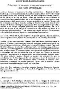 MONCEF ZAKI & ZAHID ELM'HAMEDI - ÉLÉMENTS DE MESURES POUR UN ENSEIGNEMENT DES TESTS STATISTIQUES