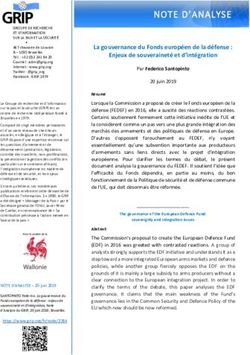NOTE D'ANALYSE La gouvernance du Fonds européen de la défense : Enjeux de souveraineté et d'intégration - Grip