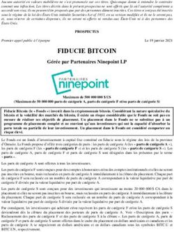 FIDUCIE ITCOIN G&eacute;r&eacute;e par Partenaires Ninepoint LP - Ninepoint Partners LP