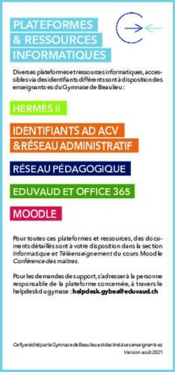 PLATEFORMES & RESSOURCES INFORMATIQUES