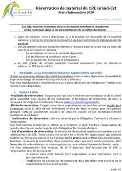 R&eacute;servation de mat&eacute;riel du CRE Grand-Est - Note d'information 2020