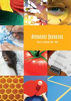 Activités Jeunesse Ville de Vernier 2017 2018