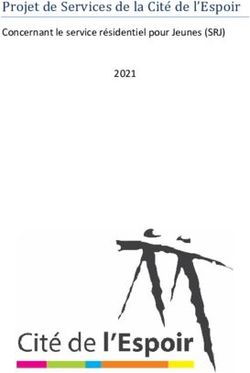 Projet de Services de la Cite de l'Espoir - Concernant le service résidentiel pour Jeunes (SRJ) 2021