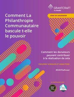 Comment La Philanthropie Communautaire bascule t-elle le pouvoir - Comment les donateurs peuvent contribuer à la réalisation de cela - GrantCraft
