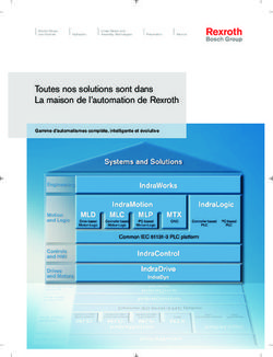Toutes nos solutions sont dans La maison de l'automation de Rexroth - Gamme d'automatismes complète, intelligente et évolutive