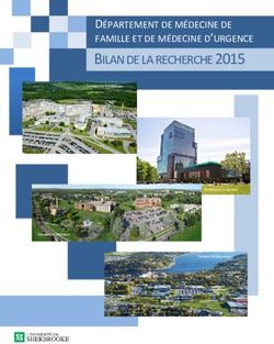 BILAN DE LA RECHERCHE 2015 - DÉPARTEMENT DE MÉDECINE DE FAMILLE ET DE MÉDECINE D'URGENCE - Université de Sherbrooke