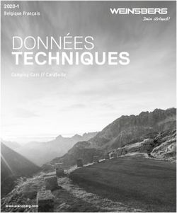DONNÉES TECHNIQUES 2020-1 - Belgique Français - Weinsberg