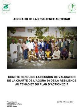 AGORA 30 DE LA RESILIENCE AU TCHAD