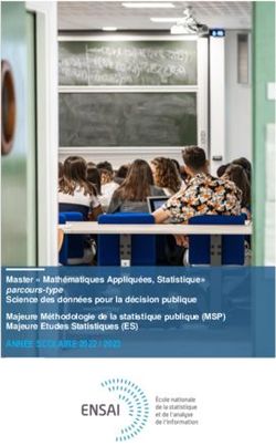 ANNÉE SCOLAIRE 2022 / 2023 - Master " Mathématiques Appliquées, Statistique" parcours-type Science des données pour la décision publique Majeure ...