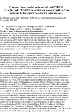 Transport intermodal au temps de la COVID-19 Les efforts de CEE-ONU pour aider à la construction d'un système de transport résistant à la ...