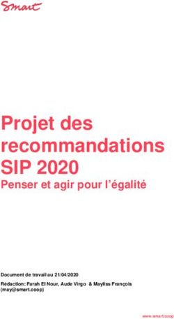 Projet des recommandations - SIP 2020 Penser et agir pour l'égalité