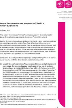 La crise du coronavirus : une analyse et un (r)éveil à la lumière du féminisme - SP Frauen* Schweiz