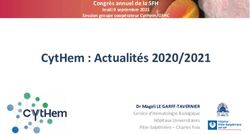 CYTHEM : ACTUALIT&Eacute;S 2020/2021 - CONGR&Egrave;S ANNUEL DE LA SFH JEUDI 9 SEPTEMBRE 2021 SESSION GROUPE COOP&Eacute;RATEUR CYTHEM/GFHC