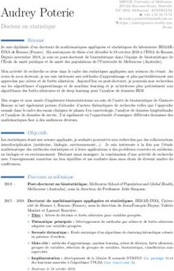 Audrey Poterie Docteur en statistique - Résumé