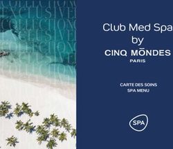 CARTE DES SOINS SPA MENU - Club Med