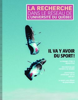 LA RECHERCHE DANS LE RÉSEAU DE L'UNIVERSITÉ DU QUÉBEC - IL VA Y AVOIR DU SPORT! - Université du Québec