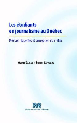 Les étudiants en journalisme au Québec - Médias fréquentés et ...