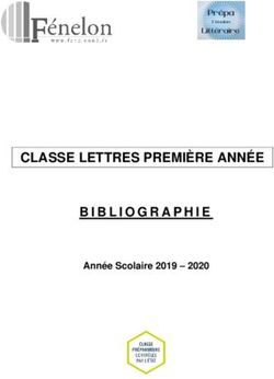 CLASSE LETTRES PREMIÈRE ANNÉE - Année Scolaire 2019 2020 - Fénelon