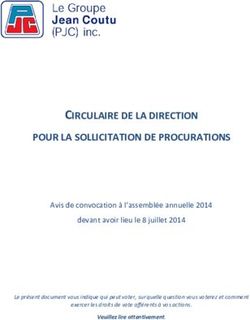 CIRCULAIRE DE LA DIRECTION POUR LA SOLLICITATION DE PROCURATIONS - Jean Coutu