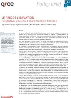 LE PRIX DE L'INFLATION - Perspectives 2023-2024 pour l'&eacute;conomie fran&ccedil;aise - OFCE