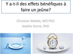 Y A-T-IL DES EFFETS B&Eacute;N&Eacute;FIQUES &Agrave; FAIRE UN JE&Ucirc;NE? - CHRISTIAN MOTTET, MD PHD SOPHIE SIERRO, PHD - CHUV